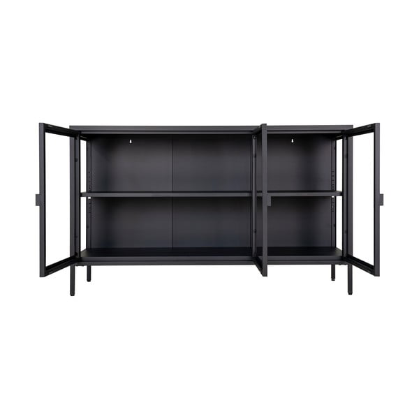 Vetrina in metallo nero 140x85 cm Brisbane - House Nordic-image-2