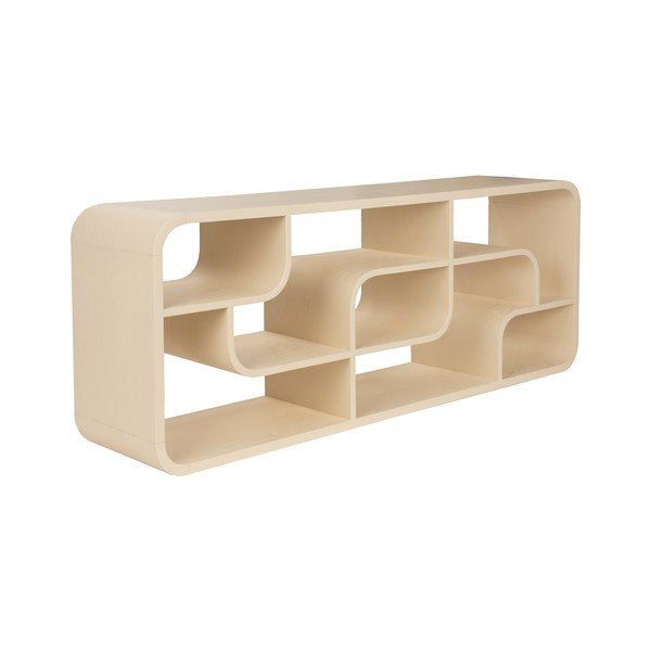 Libreria color crema in rovere massiccio 60x160x35 cm Seven – Zuiver-image-4