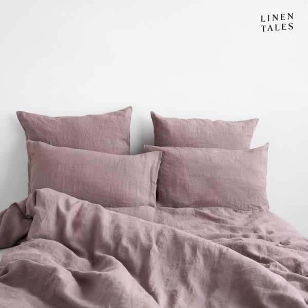 Lenzuola rosa per letto singolo 135x200 cm Ashes of Roses - Linen Tales-image-1