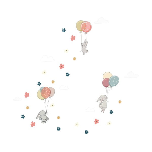 Adesivi murali per bambini Conigli volanti - Ambiance-image-2