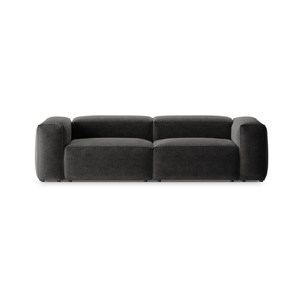 Divano grigio scuro 264 cm Bergamo – Cosmopolitan Design