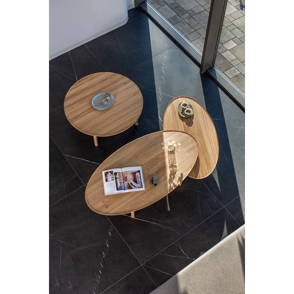 Tavolino in rovere naturale 65x120 cm Mu - Gazzda-image-1