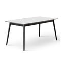 Tavolo da pranzo pieghevole bianco e nero con piano bianco 90x165 cm Meza - Hammel Furniture