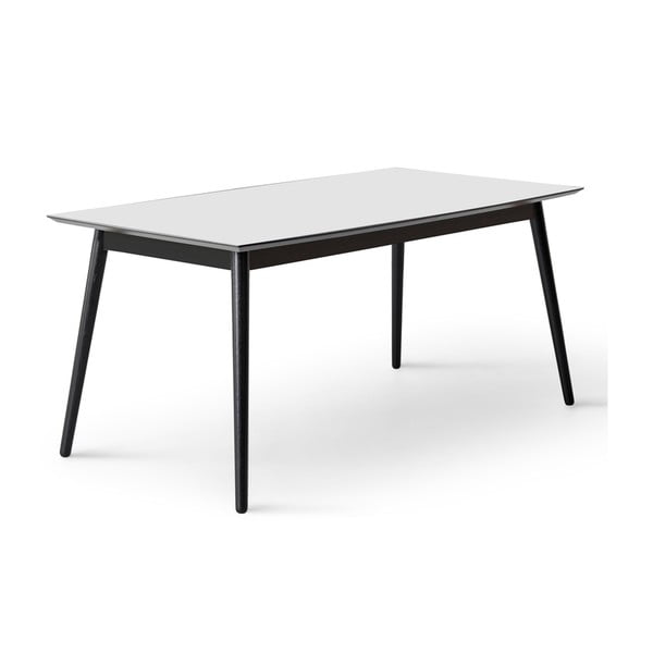 Tavolo da pranzo pieghevole bianco e nero con piano bianco 90x165 cm Meza - Hammel Furniture