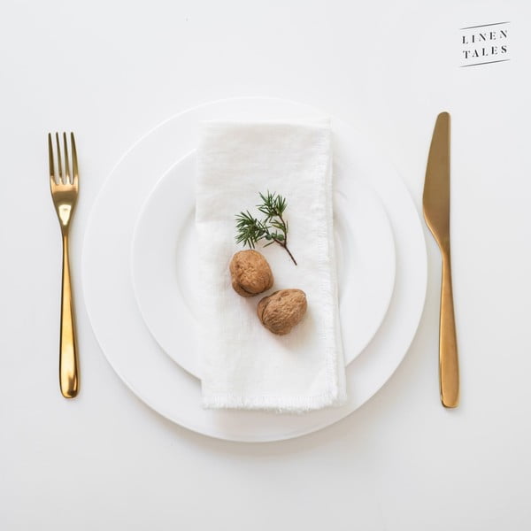 Tovaglioli in lino in set da 2 White - Linen Tales-image-1
