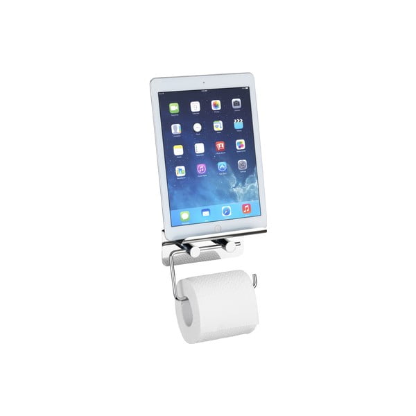 Porta carta igienica autoportante con portacellulare - Wenko-image-1