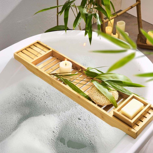 Vassoio da vasca in bambù 70 cm Hanoi – douceur d'intérieur-image-1