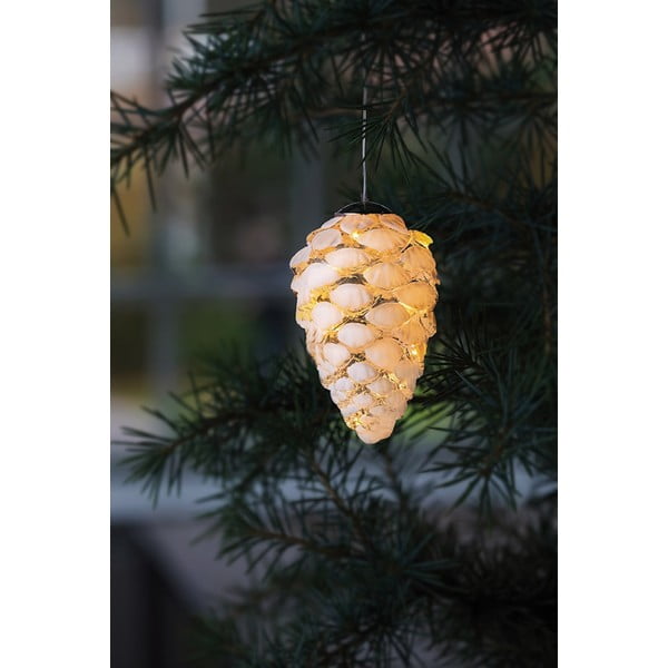 Decorazione natalizia luminosa bianca a sospensione ø 5 cm Celina – Sirius-image-1