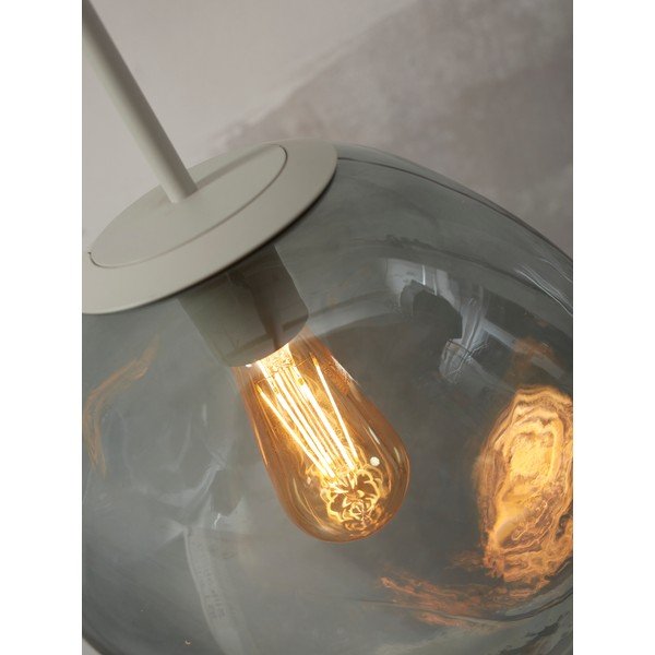 Lampada a sospensione grigia con paralume in vetro ø 12 cm Helsinki - it's about RoMi-image-4