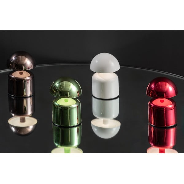 Lampada da tavolo a LED bianca con paralume in metallo (altezza 14 cm) Impetu - Leitmotiv-image-1