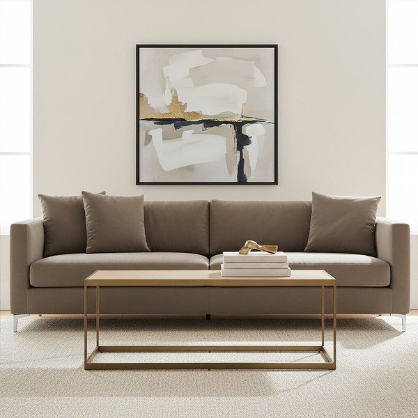 Tavolino da salotto marrone/di colore naturale con piano effetto rovere 40x120 cm Grenoble – Premier Housewares-image-3
