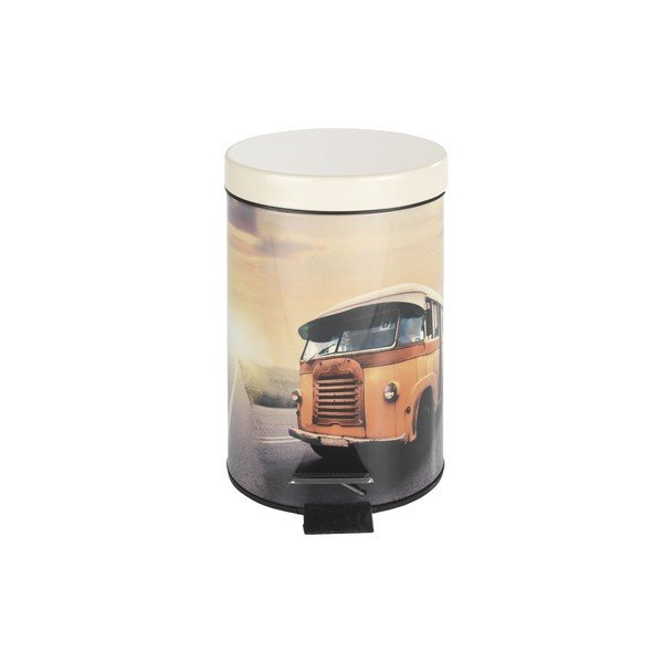 Pedálový retro odpadkový koš Bus, 3 l