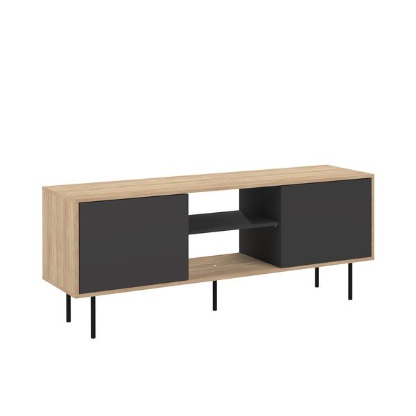 Tavolo TV nero in rovere 151x40 cm Altitude - TemaHome-image-2