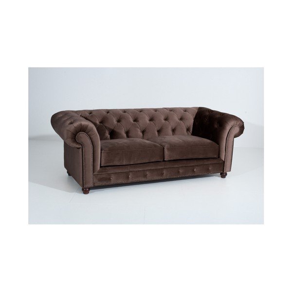Divano Orleans Velvet marrone scuro, 216 cm - Max Winzer-image-3