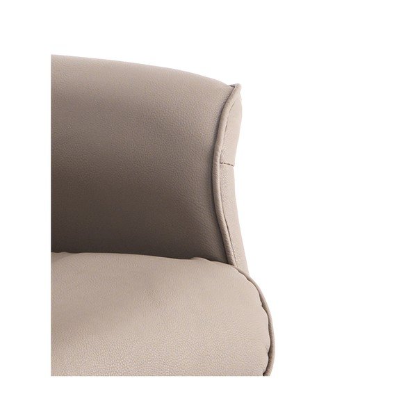 Poltrona girevole beige con pouf Clara - Tomasucci-image-4
