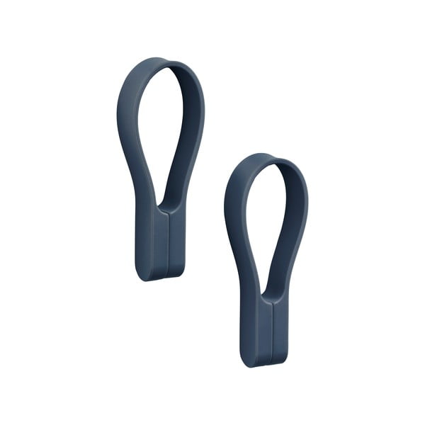 Gancio per asciugamani blu in silicone 2 pz Loop – Zone