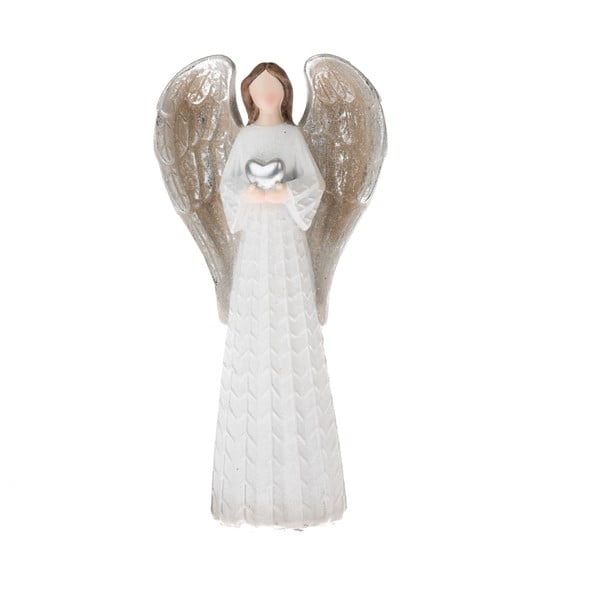 Statuetta di angelo con cuore, altezza 19,5 cm - Dakls