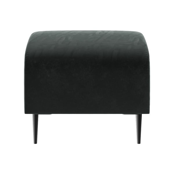 Pouf in velluto grigio scuro Shel - Ghado-image-2