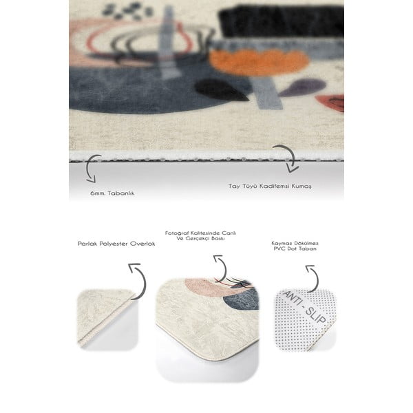 Set di tappetini per il bagno in velluto beige 2 pz 60x100 cm – Mila Home-image-3