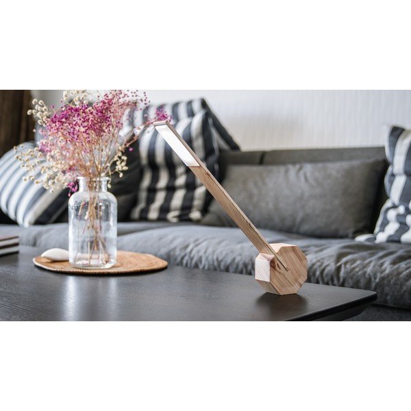 Lampada da tavolo marrone chiaro (altezza totale 38 cm) Octagon One – Gingko-image-1