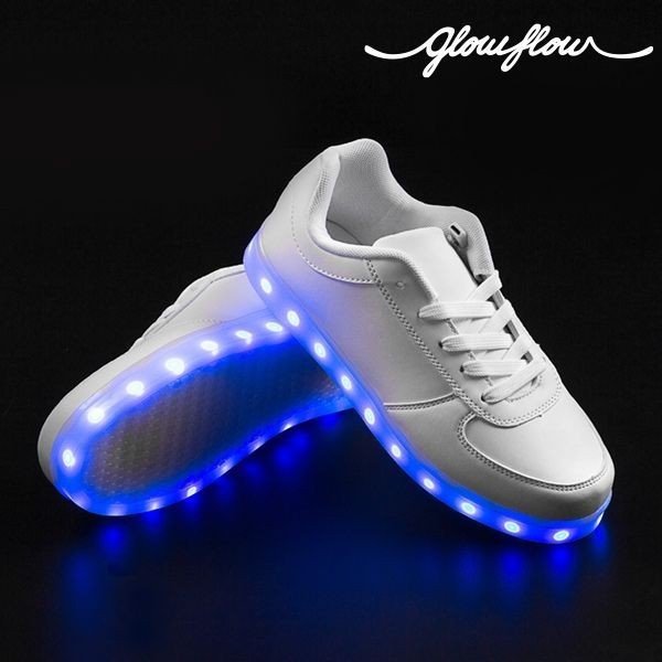 Scarpe da ginnastica a LED bianche GlowFlow, misura 40 - InnovaGoods-image-3