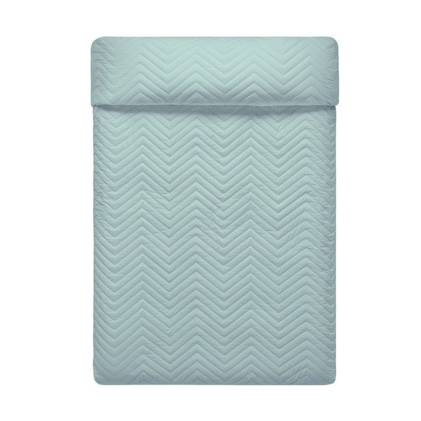 Copriletto trapuntato in cotone color menta e blu 180x260 cm Arista - Happy Friday-image-2