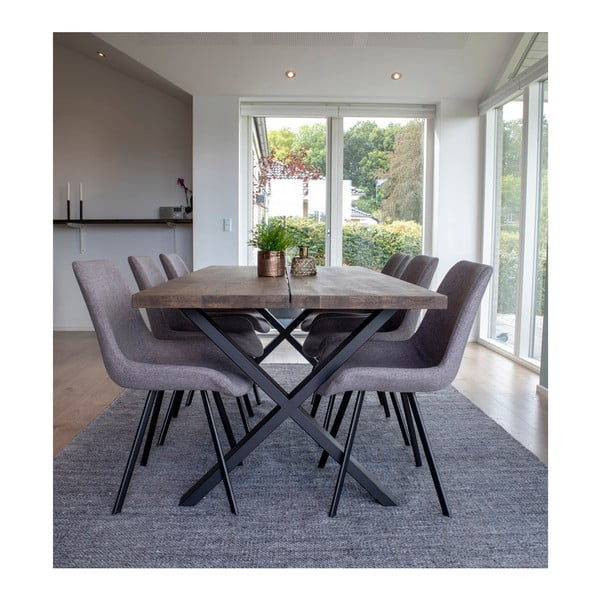 Tavolo da pranzo in Rovere oliato fumé, 200 x 95 cm Montpellier - House Nordic-image-1