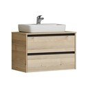 Piano per lavabo di colore naturale con effetto pino Quickset 393 – Pelipal