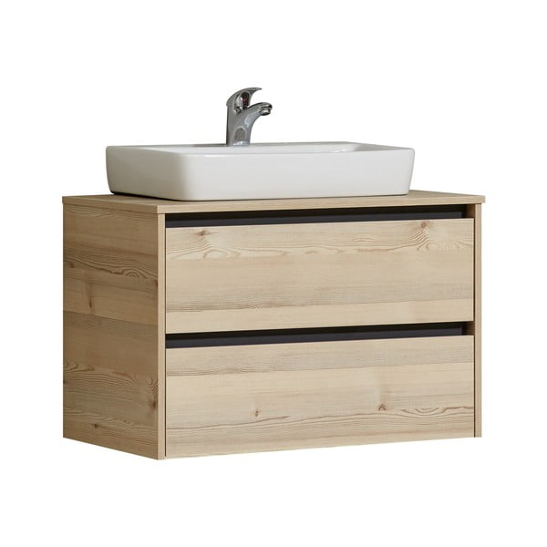Piano per lavabo di colore naturale con effetto pino Quickset 393 – Pelipal