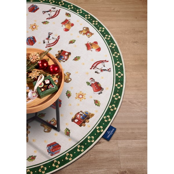 Tappeto rotondo verde con motivo natalizio ø 150 cm Green Christmas - Villeroy&Boch-image-3