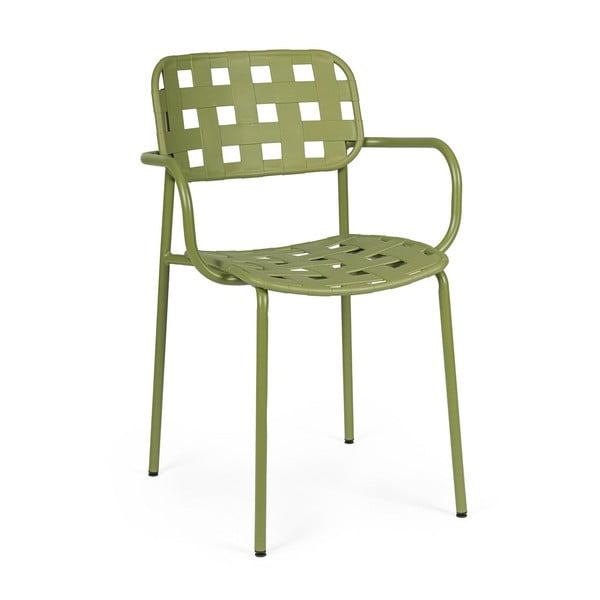Sedie da esterno in set verdi in metallo 4 pz Clover   – Bizzotto