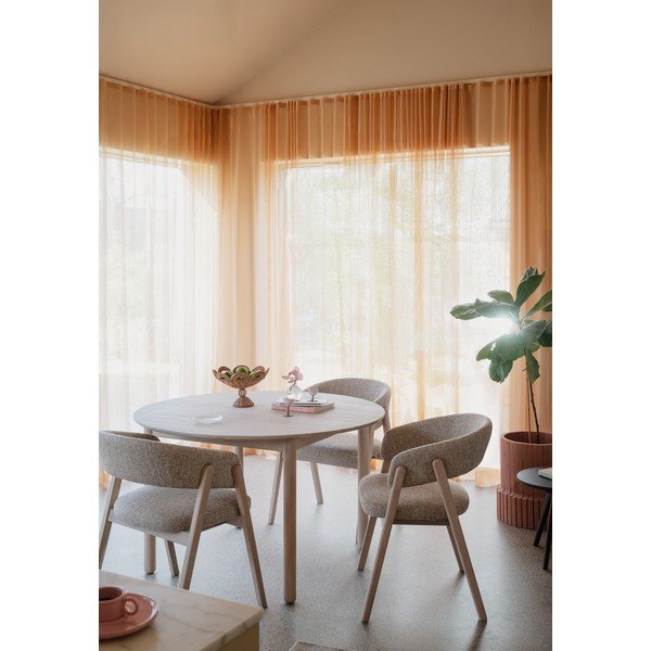 Tavolo da pranzo rotondo in rovere massiccio allungabile ø 120 cm Derrymore – Rowico-image-1