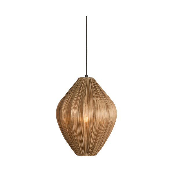 Lampadario marrone con paralume in tessuto ø 12 cm Verita – Light & Living-image-1