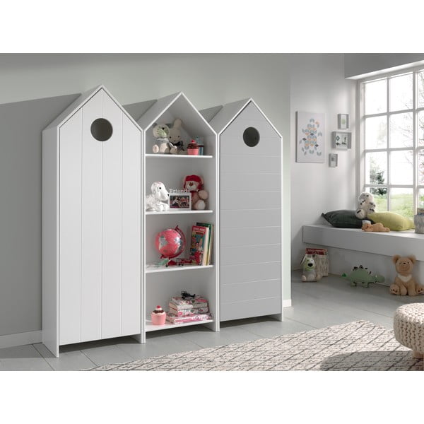 Armadio a giorno per bambini bianco e grigio chiaro 173x171,5 cm CASAMI - Vipack-image-1