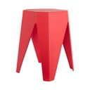 Sgabello rosso in plastica Cherish – Leitmotiv