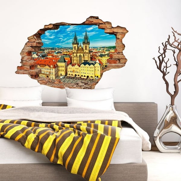 Adesivo murale 3D Praga, 90 x 60 cm - Ambiance