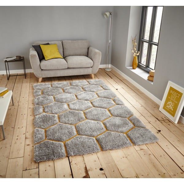 Tappeto grigio e giallo , 150 x 230 cm Noble House - Think Rugs-image-1