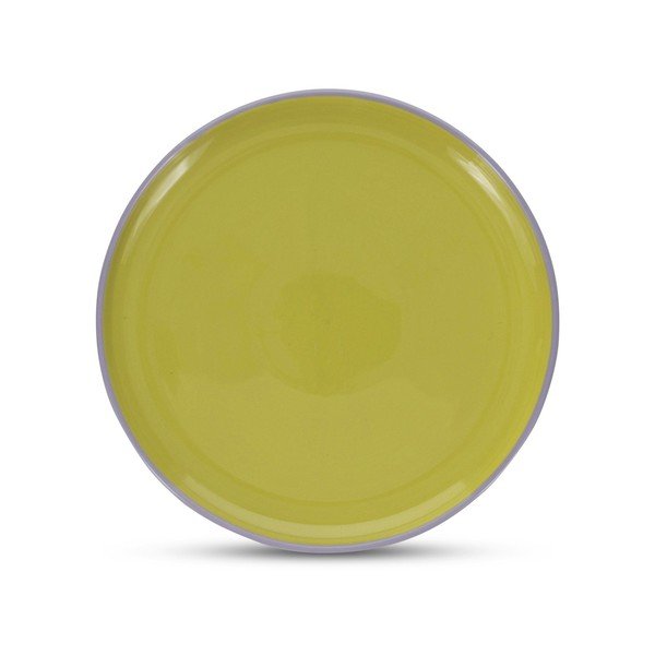 Piatto verde/viola in gres ø 26 cm Duo – ONA