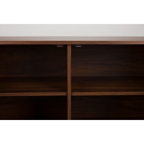 Cassettiera marrone con effetto noce 110x74x40 cm Stripes – White Label-image-3