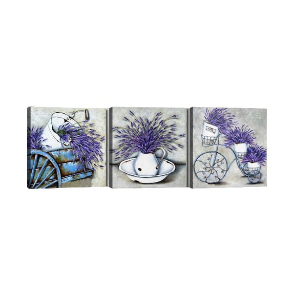 Set di 3 quadri Lavanda Lavender Bouquet - Tablo Center
