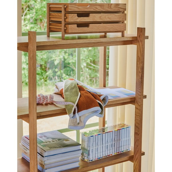 Asciugamano marrone in spugna di cotone 70x140 cm Block - Hübsch-image-4