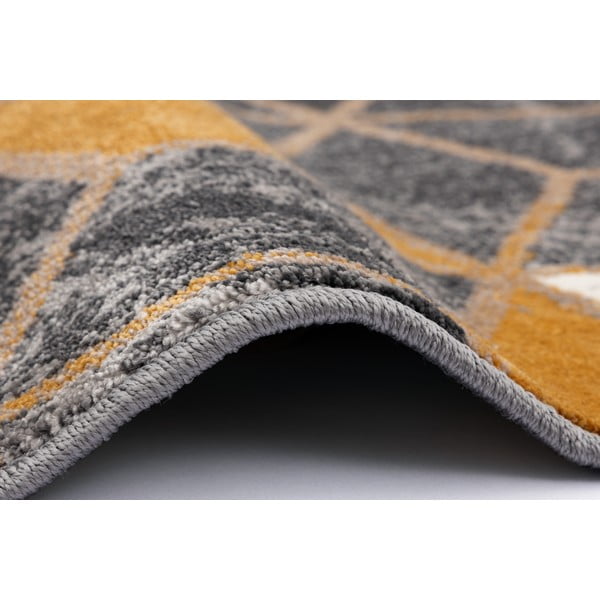 Tappeto giallo ocra e grigio 133x190 cm Soft - FD-image-2