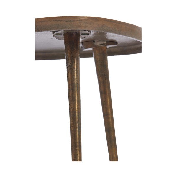 Tavolino da salotto in metallo color bronzo 53x64 cm Puno - Light & Living-image-3