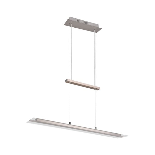 Apparecchio a sospensione LED grigio con paralume in vetro Milos - Reality-image-3