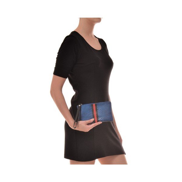 Modré kožené psaníčko Mangotti Bags Studo-image-3