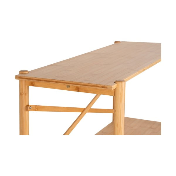 Consolle in bambù di colore naturale 32x83 cm Manaus - House Nordic-image-4