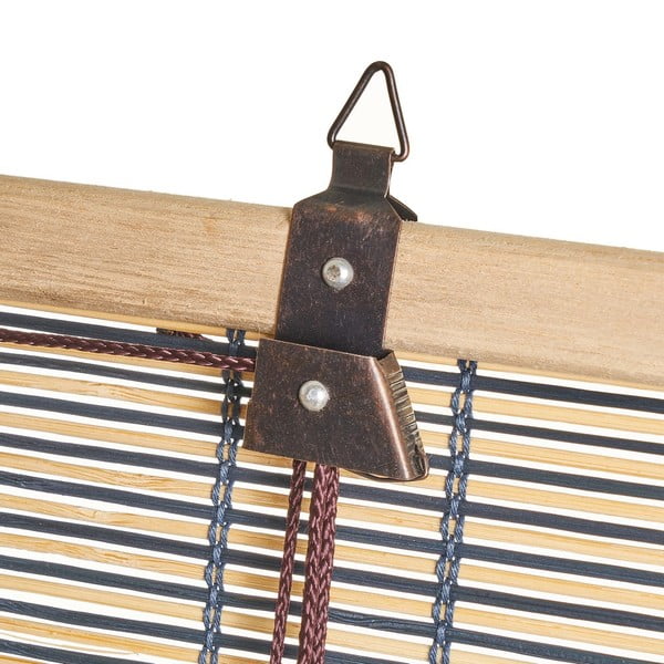 Tenda a rullo in bambù blu-marrone 90x180 cm Natural Life - Casa Selección-image-3