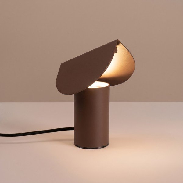Lampada da tavolo LED marrone in alluminio (altezza totale 15 cm) BISCUIT – Thoro-image-2