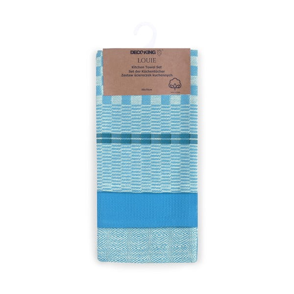 Asciugamani in cotone in set da 3 50x70 cm Louie - DecoKing-image-2