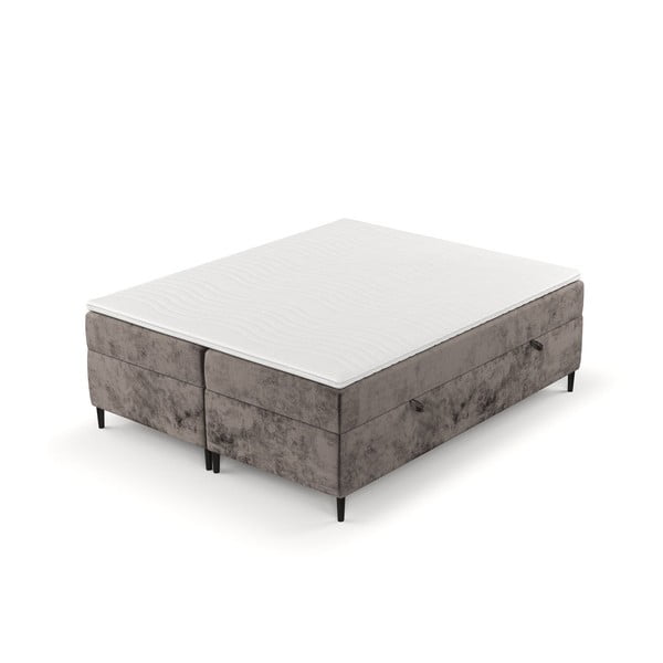 Letto boxspring marrone con contenitore 160x200 cm Araya - Maison de Rêve